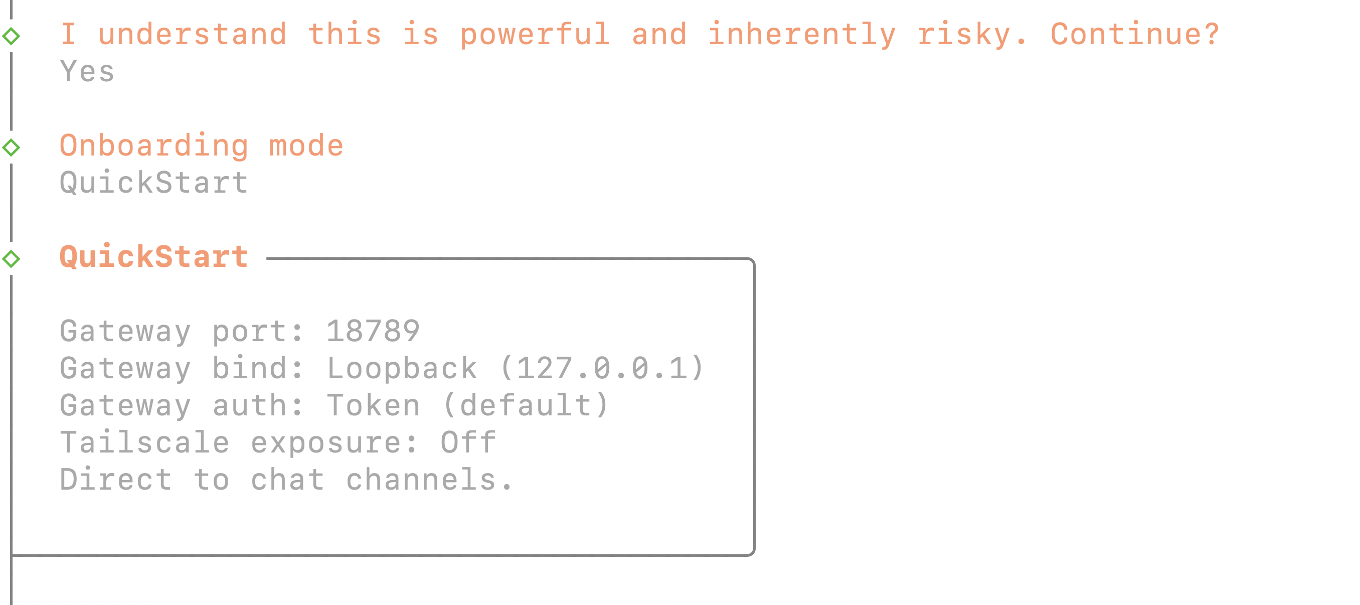 OpenClaw Onboarding-Assistent im Terminal